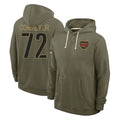 W.Commanders #72 Josh Conerly Jr. Player Olive Salute to Service Pullover Hoodies Limited Home Edoa Stitched Jerseys