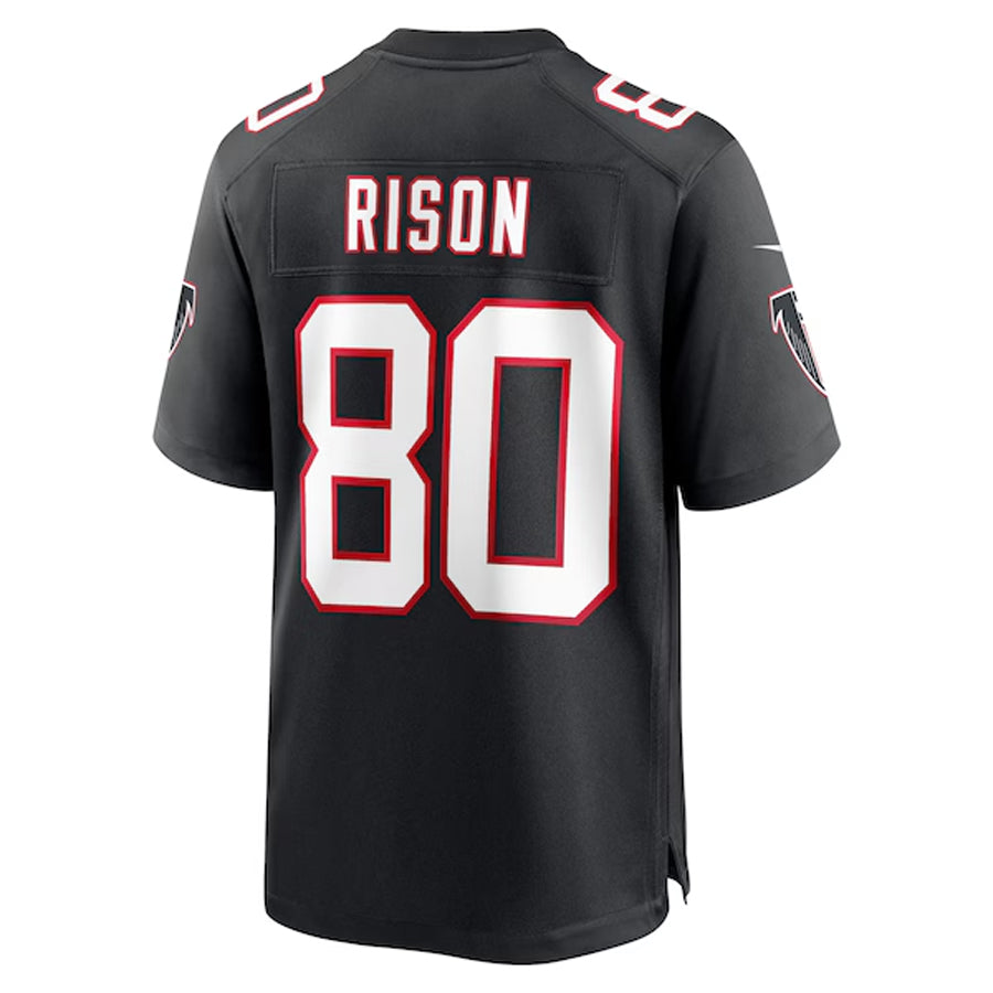 A.Falcons #80 Andre Rison Player Black Throwback Limited Home Game Edoa Stitched Jerseys