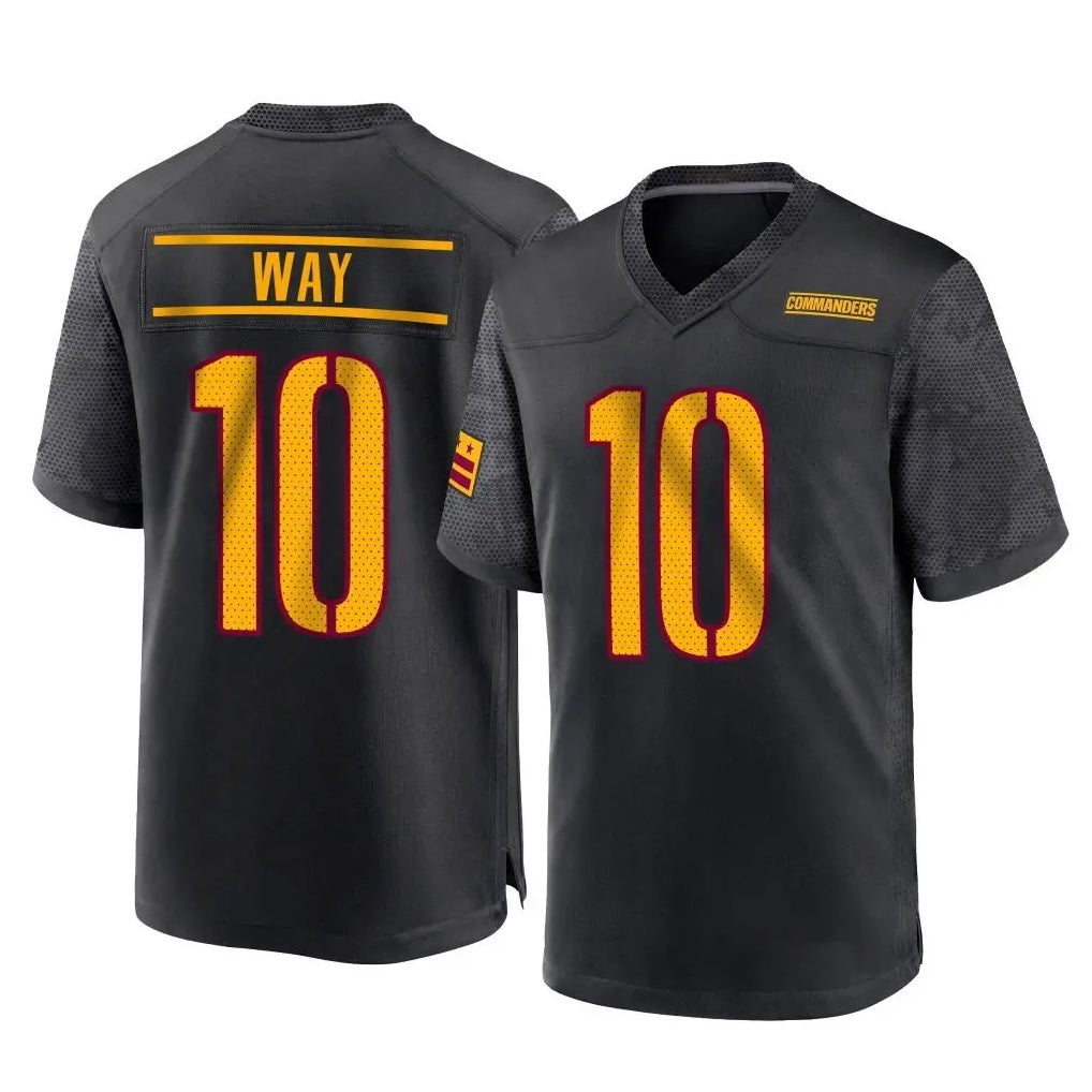 W.Commanders #10 Tress Way Player Black Home Game Edoa Stitched Jerseys