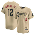 A.Diamondbacks #12 Lourdes Gurriel Jr Player Tan City Connect Limited Home Game Edoa Stitched Jerseys