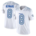 B.Bills #8 Terrel Bernard Player White Rivalries Collection Limited Game Edoa Stitched Jerseys