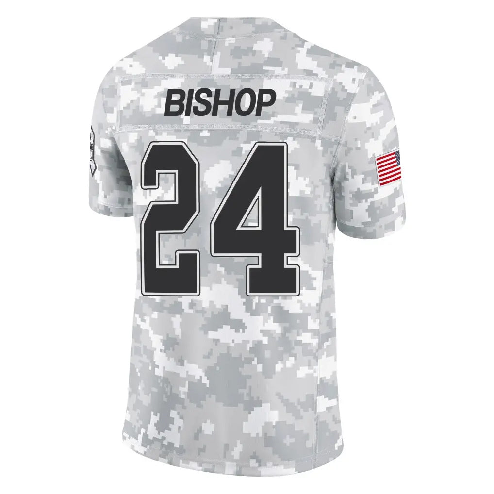 B.Bills #24 Cole Bishop Player Arctic Camo Salute to Service Limited Edoa Stitched Jerseys