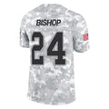 B.Bills #24 Cole Bishop Player Arctic Camo Salute to Service Limited Edoa Stitched Jerseys