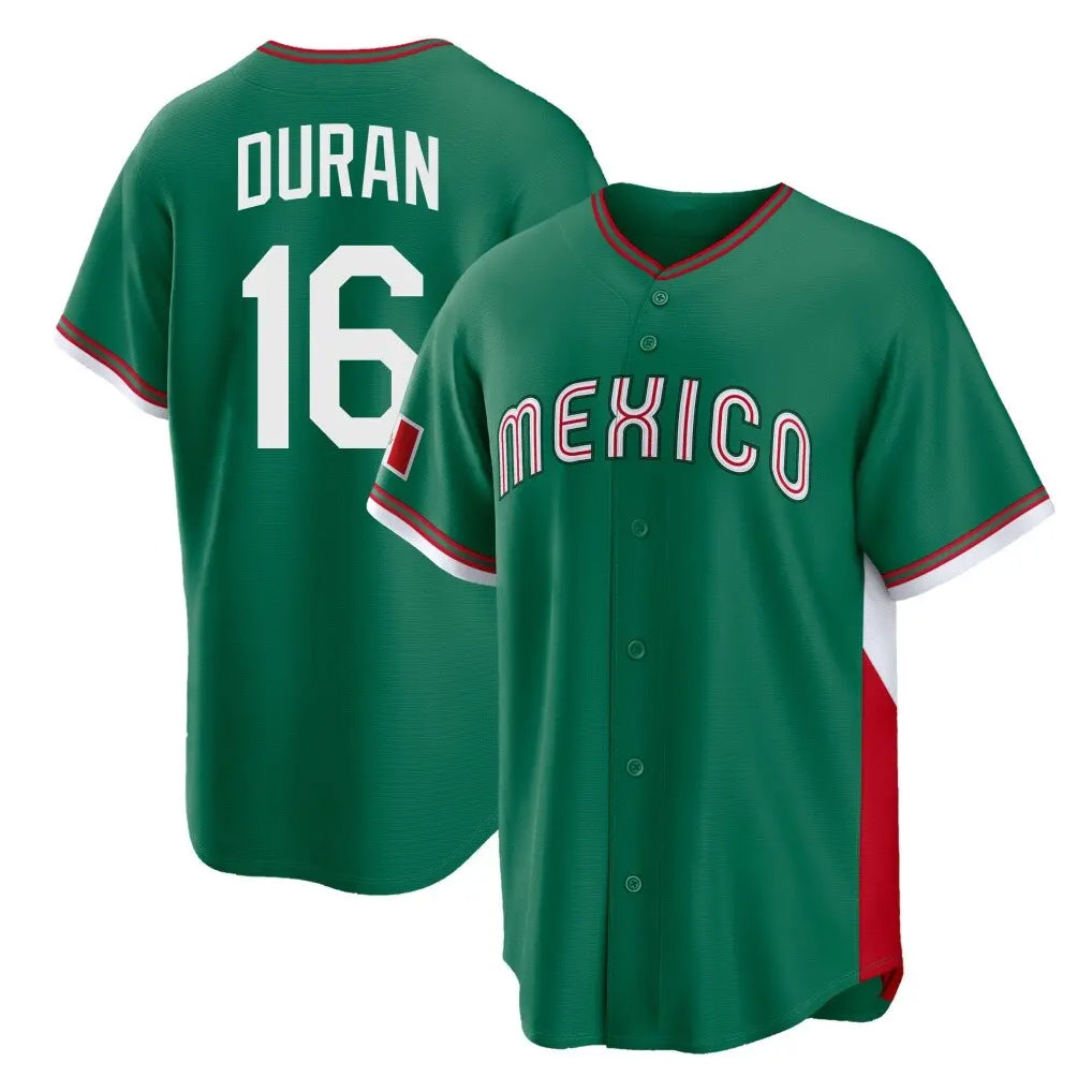 B.Red Sox #16 Jarren Duran Player Green Mexico 2026 World Classic Home Game Edoa Stitched Jerseys