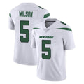 NY.Jets #5 Garrett Wilson Player White Spotlight Limited Vapor Home Game Edoa Stitched Jerseys