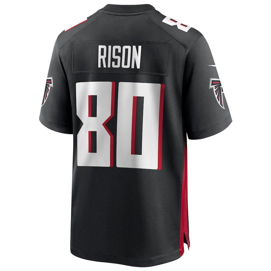 A.Falcons #80 Andre Rison Player Black Home Game Edoa Stitched Jerseys