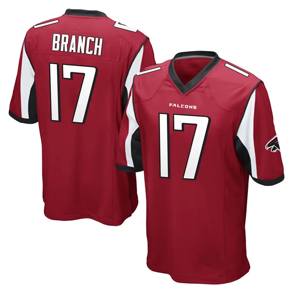 A.Falcons #17 Zachariah Branch Player Red Color Vapor Home Game Edoa Stitched Jerseys