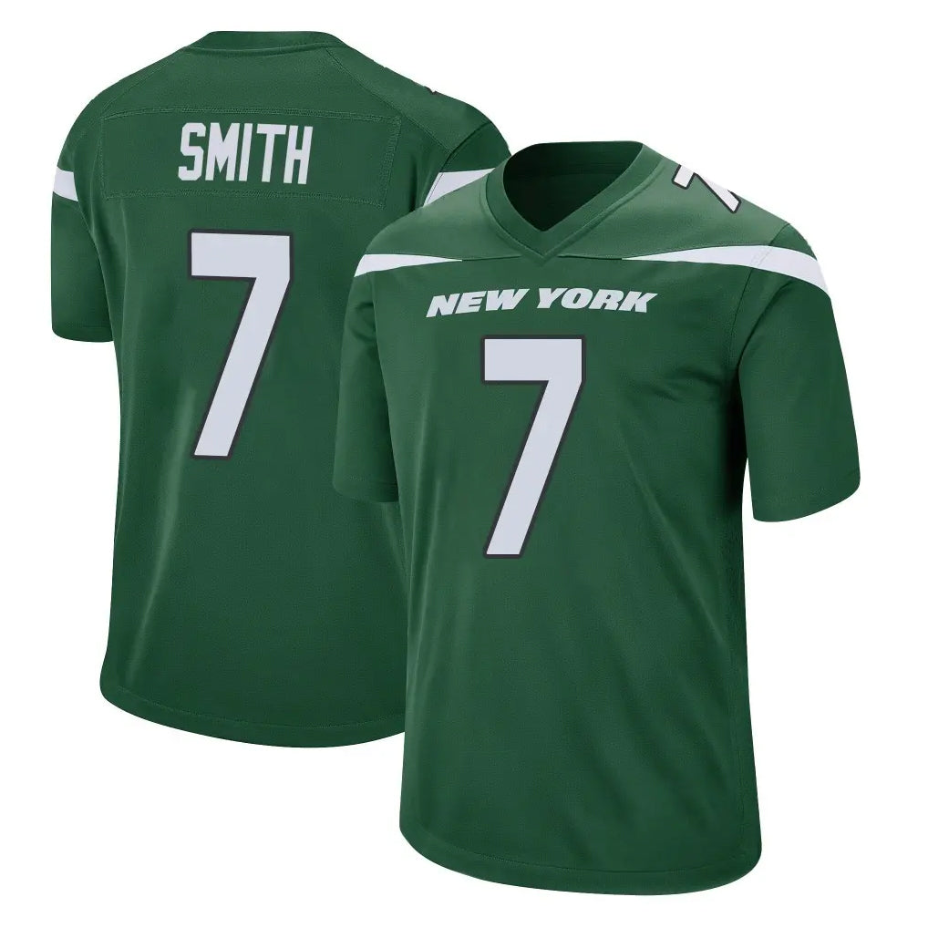 NY.Jets #7 Geno Smith Player Green Home Game Edoa Stitched Jerseys