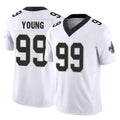 NO.Saints #99 Chase Young Player White Limited Vapor F.U.S.E. Home Game Edoa Stitched Jerseys