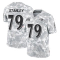 B.Ravens #79 Ronnie Stanley Player Arctic Camo Salute to Service Limited Edoa Stitched Jerseys
