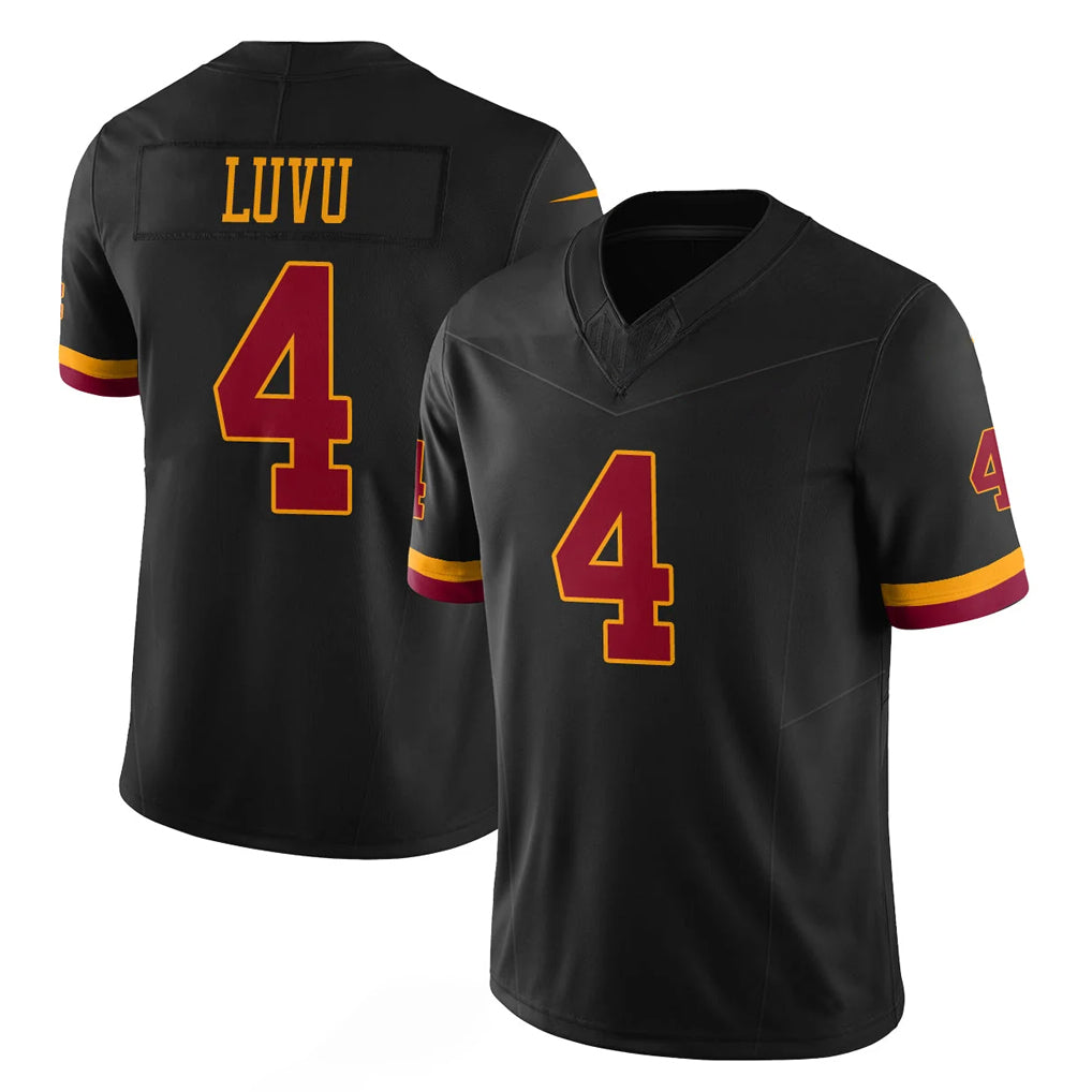 W.Commanders #4 Frankie Luvu Player Black Limited Vapor Home Game Edoa Stitched Jerseys