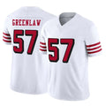 SF.49ers #57 Dre Greenlaw Player White Limited Alternate Vapor F.U.S.E. Home Game Edoa Stitched Jerseys