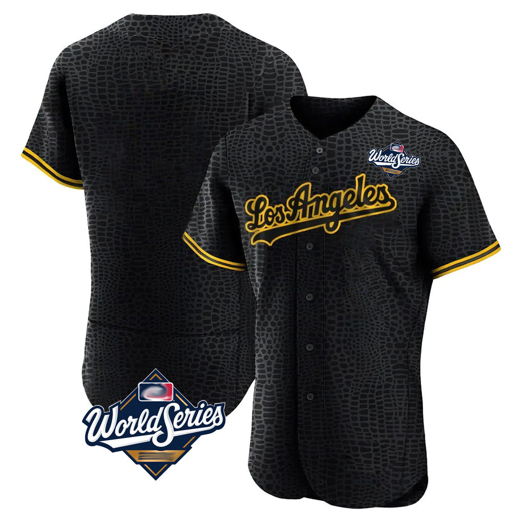 LA.Dodgers ## Dodgers Blank Player Black Snake Skin City Limited Elite Home World Series Edoa Stitched Jerseys