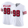 SF.49ers #98 Mykel Williams Player White Limited Alternate Vapor F.U.S.E. Home Game Edoa Stitched Jerseys