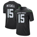 NY.Jets #15 Adonai Mitchell Player Stealth Black Home Game Edoa Stitched Jerseys