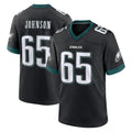 P.Eagles #65 Lane Johnson Player Black Game Home Edoa Stitched Jerseys
