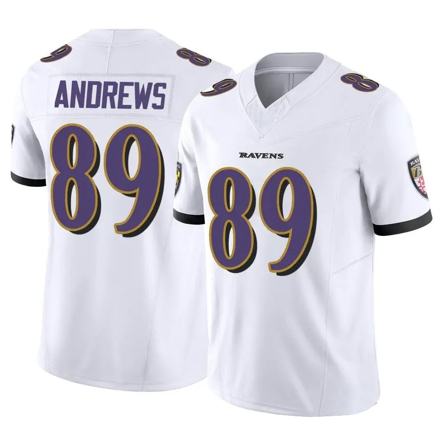 B.Ravens #89 Mark Andrews Player White Vapor F.U.S.E. Limited Edoa Stitched Jerseys