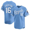 KC.Royals #16 Bo Jackson Player Light Blue Alt Limited Home Edoa Stitched Jerseys