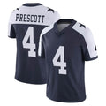D.Cowboys #4 Dak Prescott Player Navy-White Limited Alternate Vapor Untouchable Home Game Edoa Stitched Jerseys