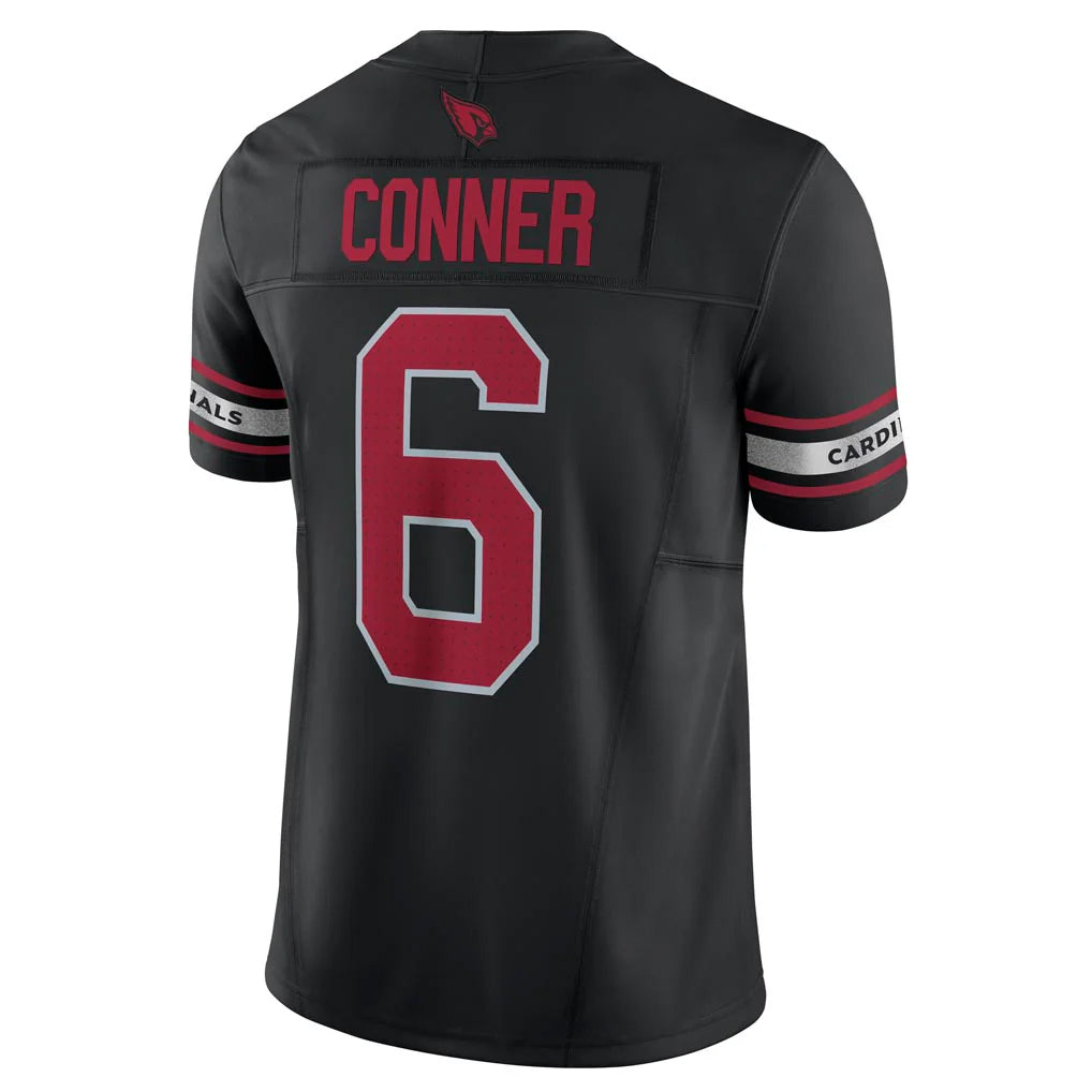 A.Cardinals #6 James Conner Player Black Vapor F.U.S.E. Limited Edoa Stitched Jerseys