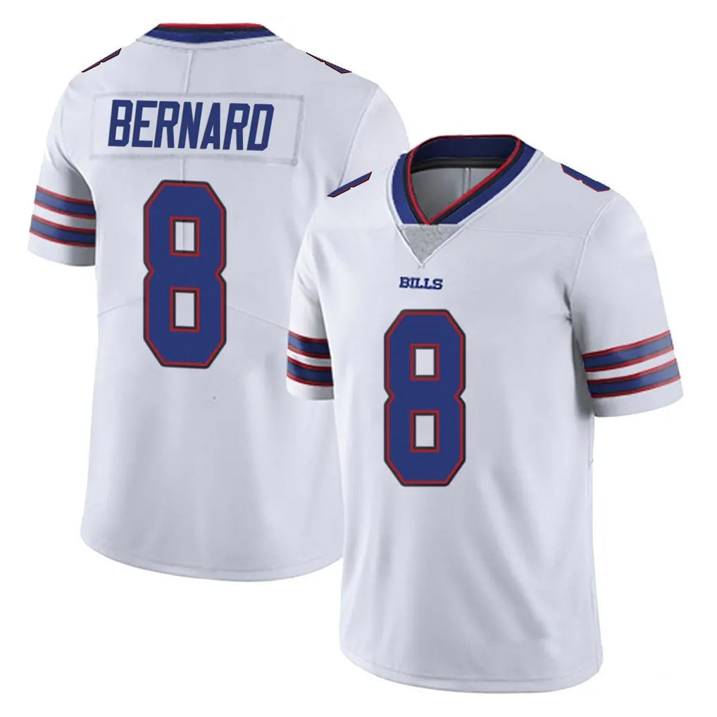 B.Bills #8 Terrel Bernard Player White Vapor Untouchable Limited Edoa Stitched Jerseys