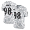 B.Ravens #98 Travis Jones Player Arctic Camo Salute to Service Limited Edoa Stitched Jerseys