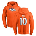 D.Broncos #10 Bo Nix Player Orange Pullover Hoodie Limited Edoa Stitched Jerseys