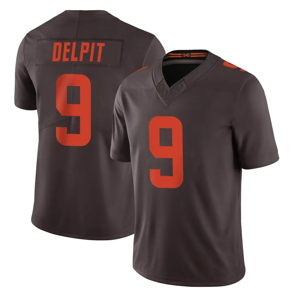 C.Browns #9 Grant Delpit Player Brown Limited Vapor F.U.S.E. Alternate Game Edoa Stitched Jerseys