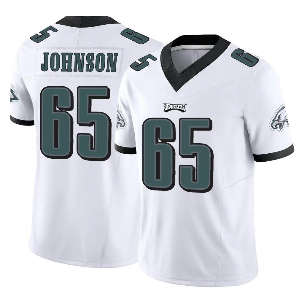 P.Eagles #65 Lane Johnson Player White Limited Vapor F.U.S.E. Home Game Edoa Stitched Jerseys