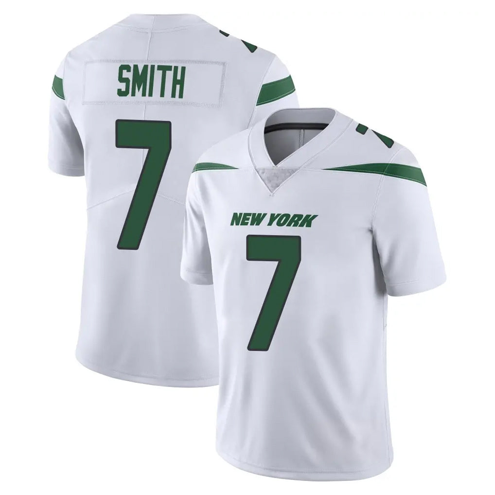 NY.Jets #7 Geno Smith Player White Spotlight Limited Vapor Home Game Edoa Stitched Jerseys