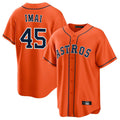 H.Astros #45 Tatsuya Imai Player Orange Home Game Edoa Stitched Jerseys