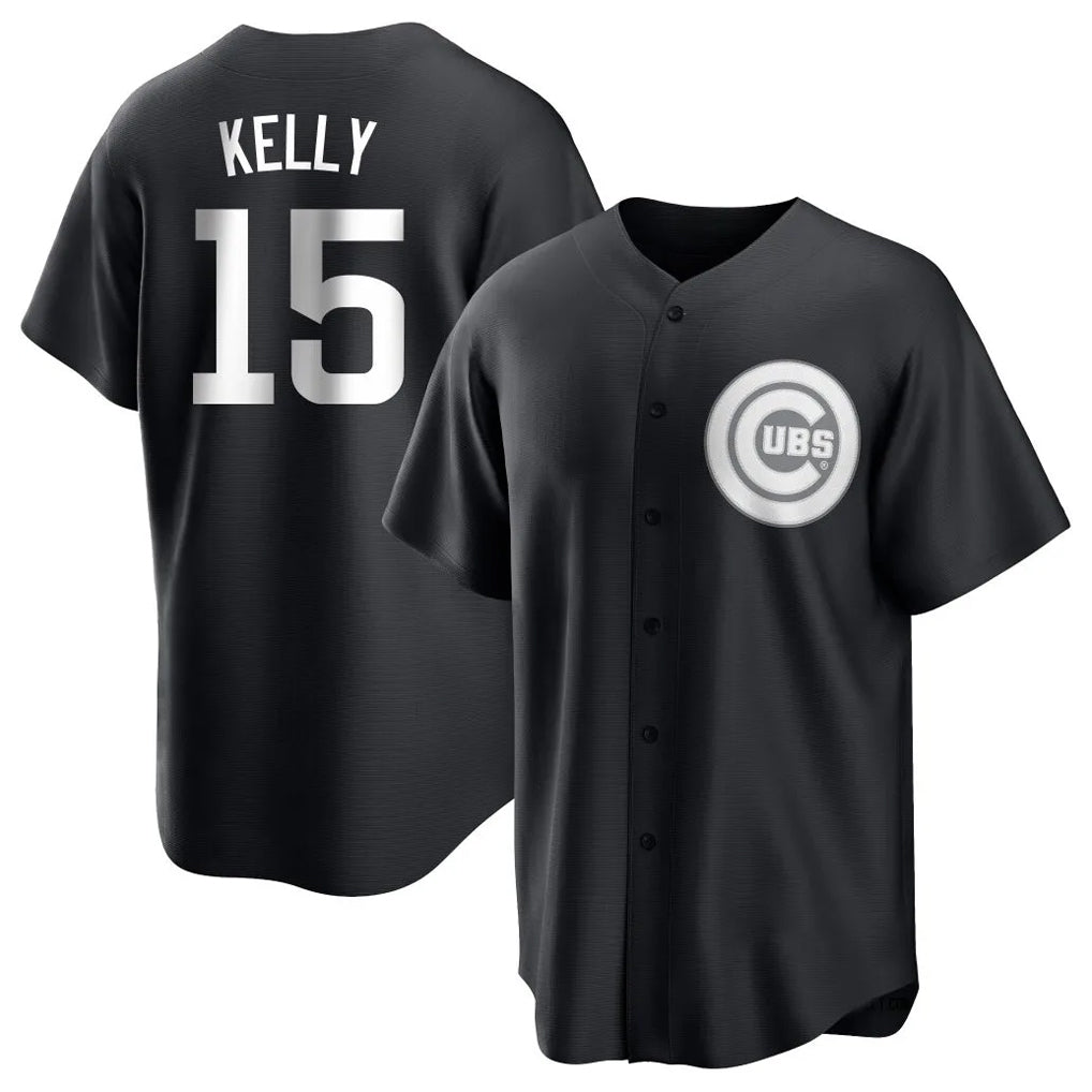C.Cubs #15 Carson Kelly Player Black Game Edoa Stitched Jerseys