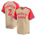 B.Orioles #2 Gunnar Henderson Player Cream American League All-Star Limited Home Game Edoa Stitched Jerseys