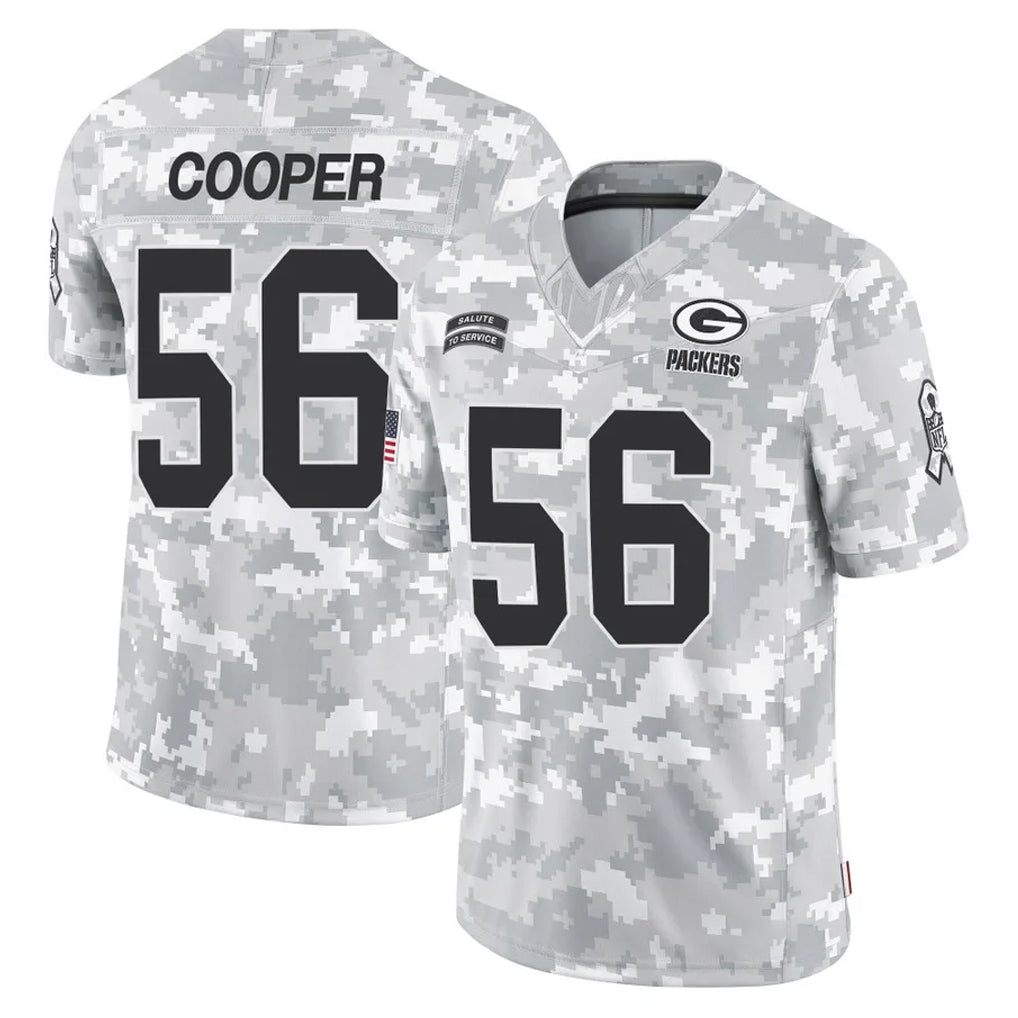 GB.Packers #56 Edgerrin Cooper Player Arctic Camo Salute To Service Limited Edoa Stitched Jerseys