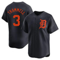 D.Tigers #3 Alan Trammell Player Navy Home Limited Edoa Stitched Jerseys