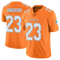 M.Dolphins #23 Zayne Anderson Player Orange Limited Home Game Edoa Stitched Jerseys