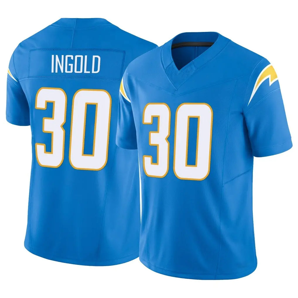 LA.Chargers #30 Alec Ingold Player Blue Limited Vapor F.U.S.E. Home Game Edoa Stitched Jerseys