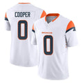 D.Broncos #0 Jonathon Cooper Player White Limited Vapor F.U.S.E. Home Game Edoa Stitched Jerseys