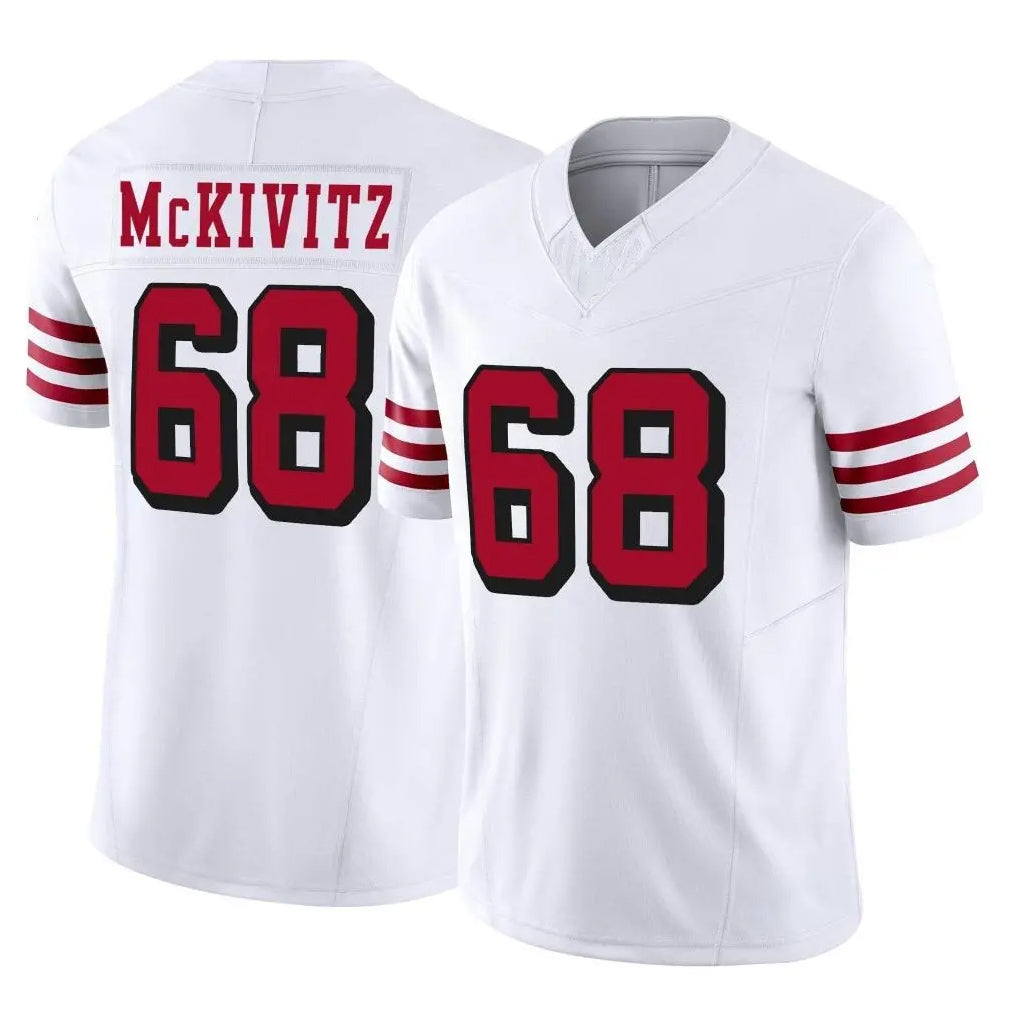 SF.49ers #68 Colton McKivitz Player White Limited Alternate Vapor F.U.S.E. Home Game Edoa Stitched Jerseys