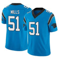 C.Panthers #51 Sam Mills Player Blue Vapor F.U.S.E. Limited Home Game Edoa Stitched Jerseys