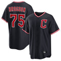 C.Guardians #75 Connor Brogdon Player Navy Home Game Edoa Stitched Jerseys