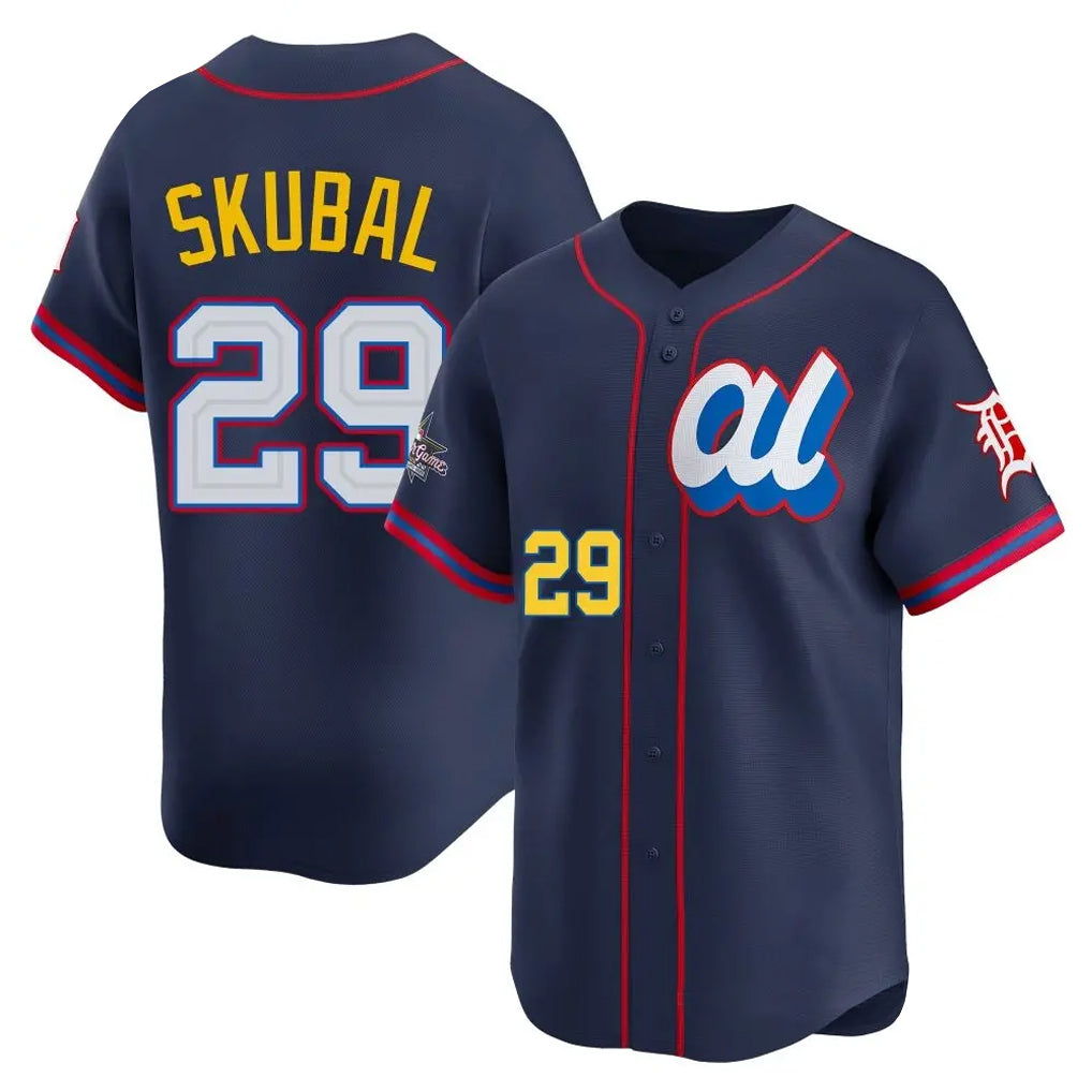 D.Tigers #29 Tarik Skubal Player Navy Limited American League All-Star Edition Edoa Stitched Jerseys