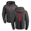 H.Texans #6 Reed Blankenship Player Gray Pro Line Pullover Hoodie Limited Game Edoa Stitched Jerseys