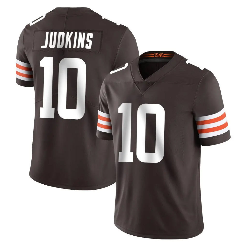 C.Browns #10 Quinshon Judkins Player Brown Color Vapor Untouchable Limited Home Game Edoa Stitched Jerseys