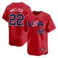 B.Red Sox #22 Garrett Whitlock Player Red USA World Classic Home Game Edoa Stitched Jerseys