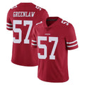 SF.49ers #57 Dre Greenlaw Player Red Limited Vapor Untouchable Home Game Edoa Stitched Jerseys