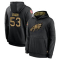 P.Eagles #53 Zack Baun Player Black Salute to Service Hoodies Limited Game Edoa Stitched Jerseys