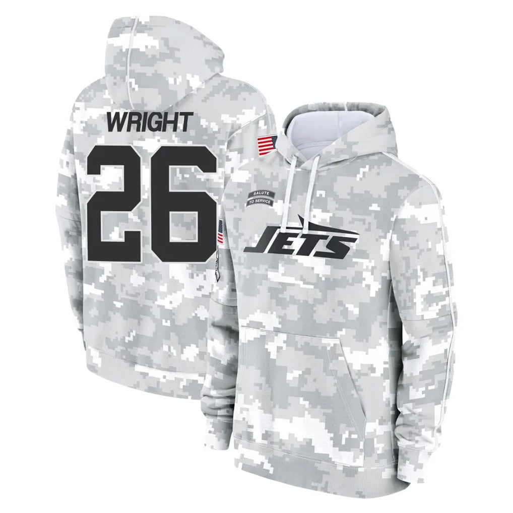 NY.Jets #26 Nahshon Wright Player Arctic Camo Salute to Service Pullover Hoodies Limited Game Edoa Stitched Jerseys
