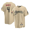 A.Diamondbacks #4 Ketel Marte Player Tan City Connect Home Game Edoa Stitched Jerseys