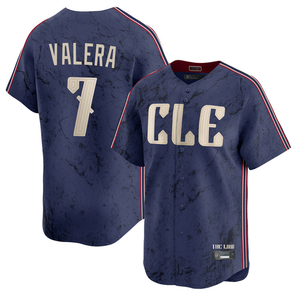 C.Guardians #7 George Valera Player Navy City Connect Limited Home Edoa Stitched Jerseys